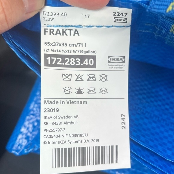 Frakta blue Ikea tote shopping bag reusable durable - Picture 2 of 4